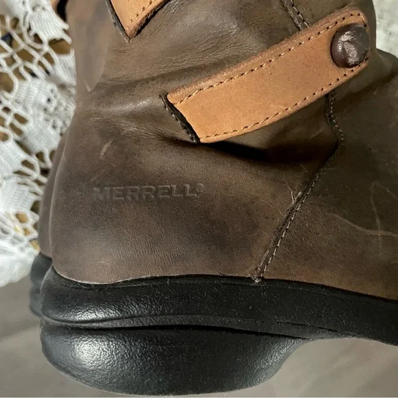 Merrell Women's Captiva Launch 2 Waterproof Boot in Cinnamon Molasses Size 7 - Picture 11 of 13